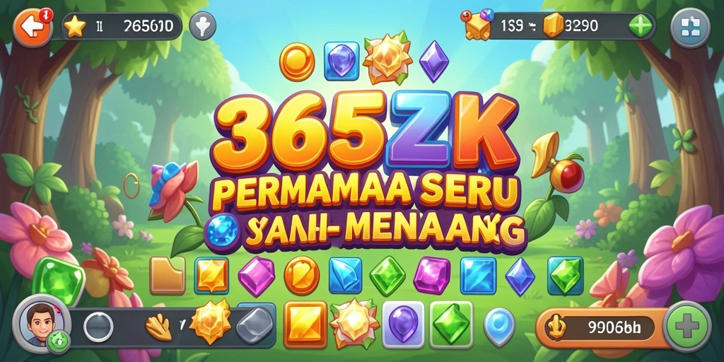 Tangkapan layar utama dari gameplay 365ZK yang penuh warna dan menantang.