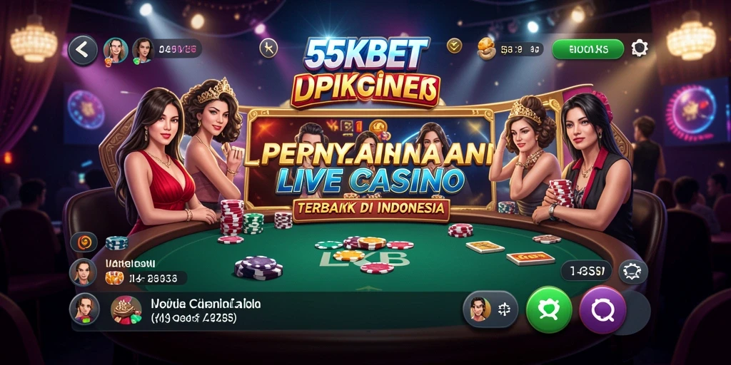 Tampilan gameplay Live Casino yang menghibur di 55KBET.