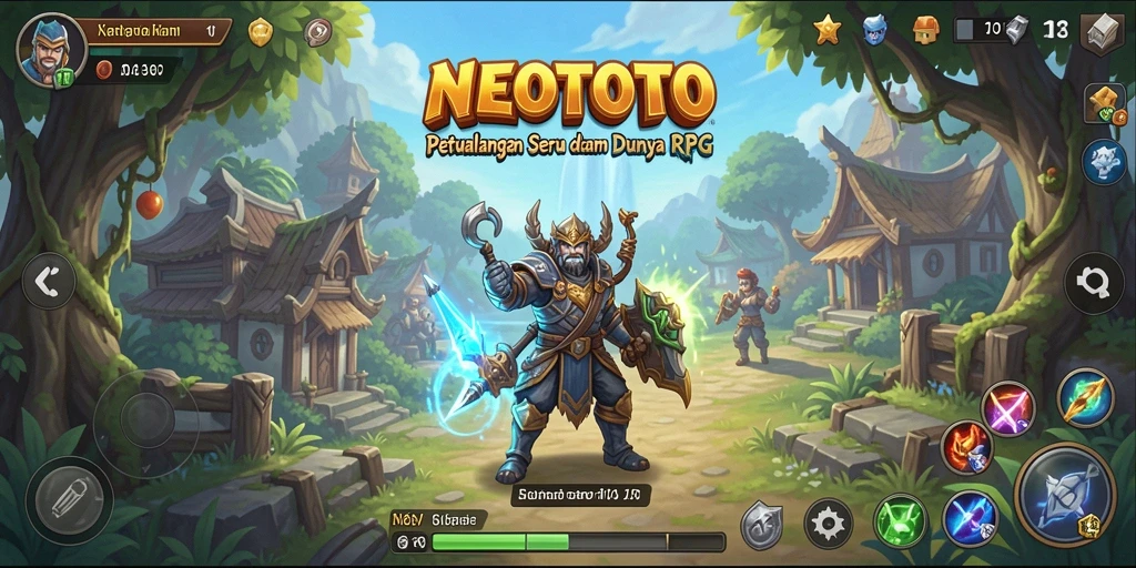 Gambaran gameplay RPG yang mendebarkan di NEOTOTO.
