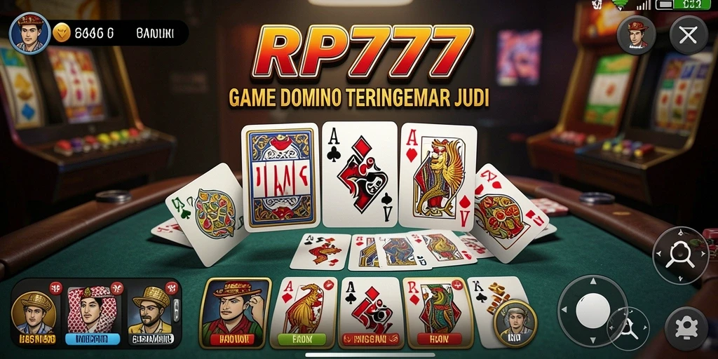 Screenshot bermain Domino di RP777 dengan grafis menarik.