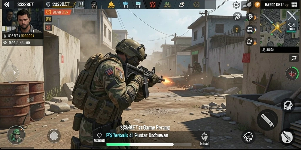 Gameplay seru SS88BET dengan aksi tembak-menembak intens.